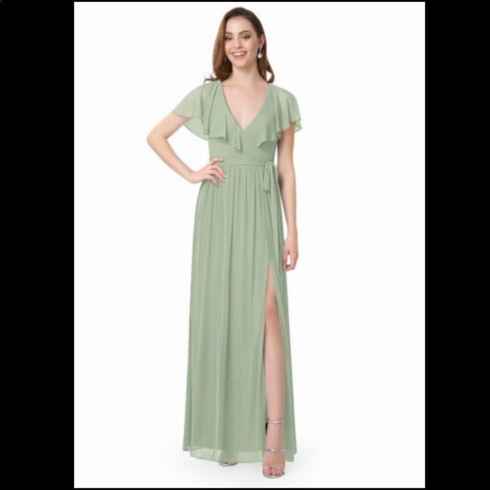 AZAZIE Jael bridesmaid gown in dusty sage NEW WITH TAGS NEVER WORN